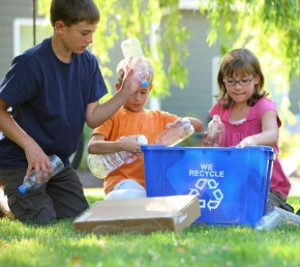 children doing chores